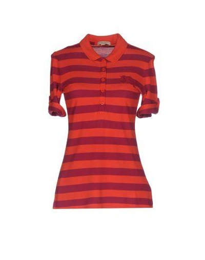 Burberry Polo Shirt In Orange