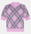 Giuseppe Di Morabito Argyle Intarsia-knit Merino Wool Top In Pink