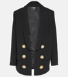 Balmain Embellished Virgin Wool Jacket In Black