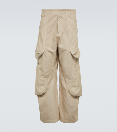 Jacquemus Croissant Cotton Cargo Pants In Beige
