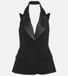 Max Mara Aletta Sleeveless Wool Evening Jacket In Black