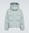 Ami Alexandre Mattiussi Hooded Pull Rope Down Jacket In Blue