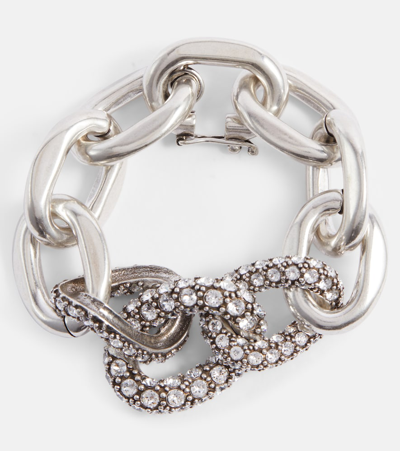 Isabel Marant Crystal-embellished Bracelet In Silver