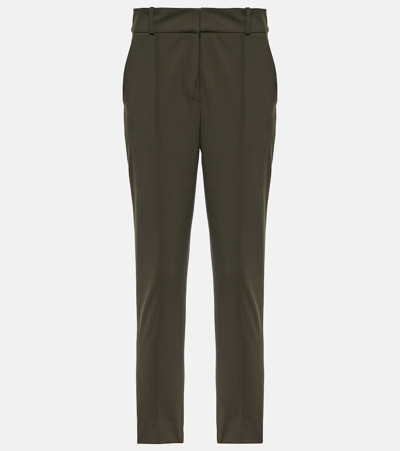 Veronica Beard Jensen Wool-blend Slim Pants In Grey