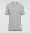 Thom Browne Striped Cotton Jersey T-shirt In Grey