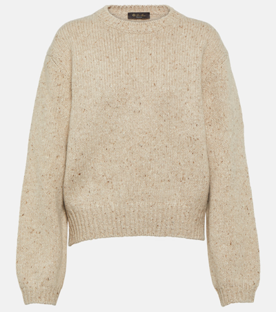 Loro Piana Newcastle Wool And Cashmere Sweater In Neutrals