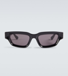 Bottega Veneta Sharp Square Sunglasses In Black