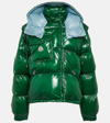 Moncler Karakorum Convertible Hooded Quilted Glossed-shell Down Jacket In Green