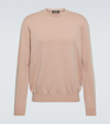 Loro Piana Men's Baby Cashmere Crewneck Sweater In 30c9 Pink Dunes M