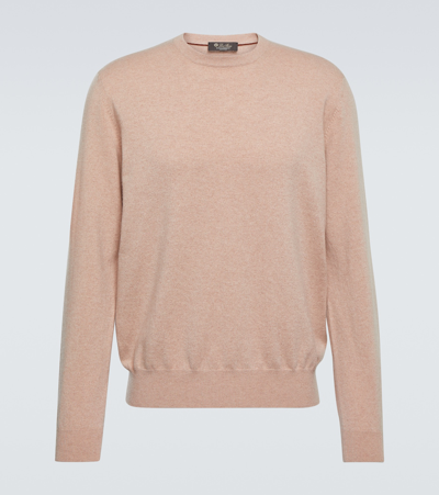 Loro Piana Men's Baby Cashmere Crewneck Sweater In Beige