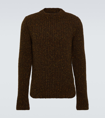 Jil Sander Alpaca Wool And Silk Sweater In Brown