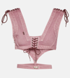 Jean Paul Gaultier Pink Knwls Edition Denim Tank Top In Purple