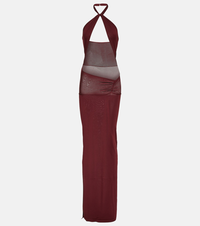 aya muse burgundy dress Aya Muse Dark Brown Alyve Maxi Dress Brown / M