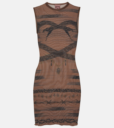 Jean Paul Gaultier Dress In 700200 Ebene/gry/blk