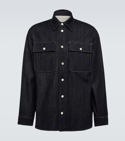 Jil Sander Denim Overshirt In Black