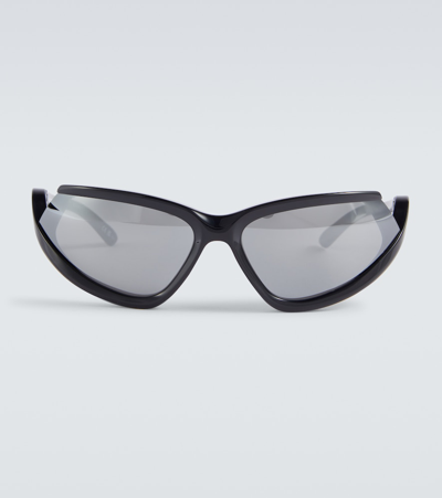 Balenciaga Side Xpander Cat Sunglasses In Black