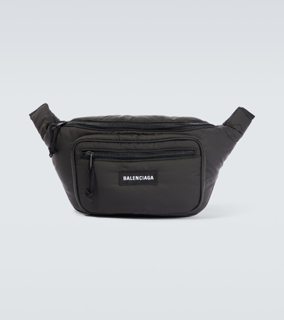 Balenciaga Nylon Belt Bag In Black