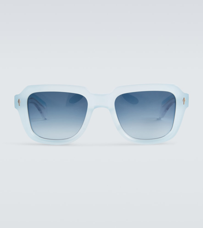 Jacques Marie Mage Taos Square Sunglasses In Blue