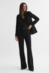 Reiss Gabi - Black Flared Suit Trousers, Us 8