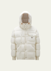 Moncler Karakorum Cotton Down Jacket In Cream