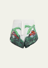 Amiri Eden Rock Drawstring Crochet Shorts In Multi