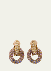 Oscar De La Renta Fortuna Crystal Drop Clip-on Earrings In Amethyst Multi
