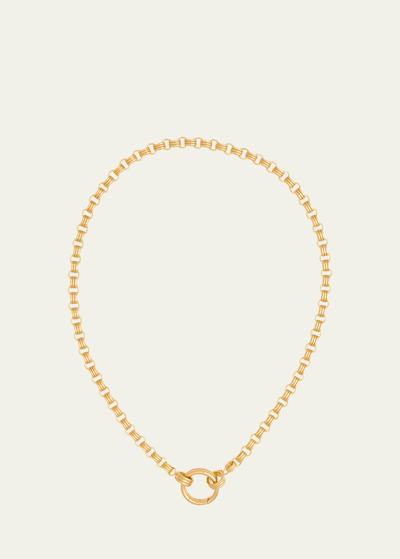 Sherman Field, 1967 18k Yellow Gold Convertible Triple Chain Small Link Necklace With Double Key Ring, 18"l In Yg