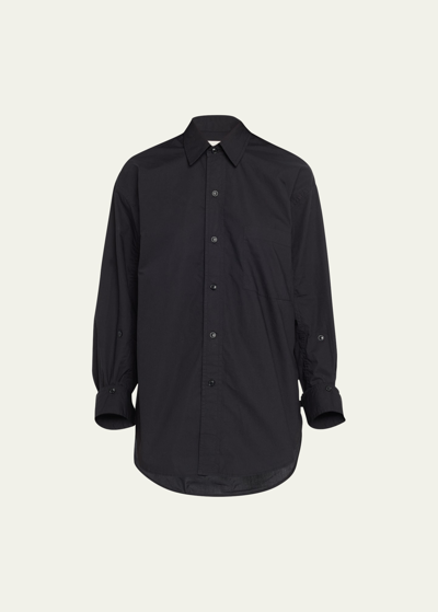 Citizen Of Humanity Kayla Oversized Button-front Shirt In Black