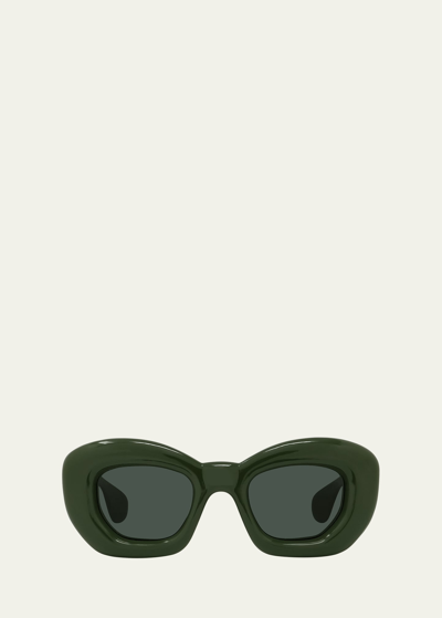 Loewe Lw40117i 96n Butterfly Sunglasses In Green