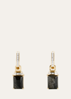 STEPHEN WEBSTER 18K YELLOW GOLD CH2 TABLET TWISTER EARRINGS WITH MIXED STONES AND DIAMONDS