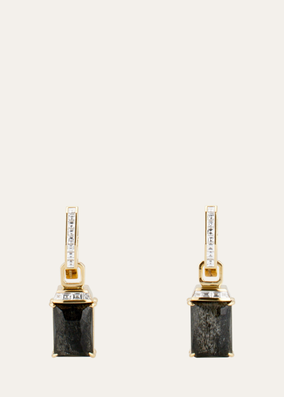 Stephen Webster 18k Yellow Gold Ch2 Tablet Twister Earrings With Mixed Stones And Diamonds In Black