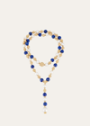 BUCCELLATI ONE-OF-A-KIND OMBELICALI 18K GOLD, PEARL AND LAPIS NECKLACE
