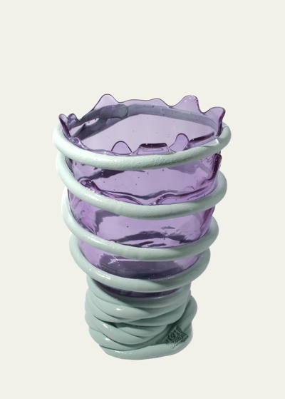 Corsi Pompidou Ii Vase In Lilac/aqua