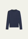 Theory Tiny Long-sleeve Tee In Organic Cotton In Nocturne Navy