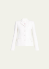 Valentino Crepe Couture Jacket Woman Ivory 38 In Ivory