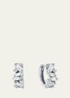 Suzanne Kalan 18k White Gold Diamond Thin Huggie Hoop Earrings In Wg