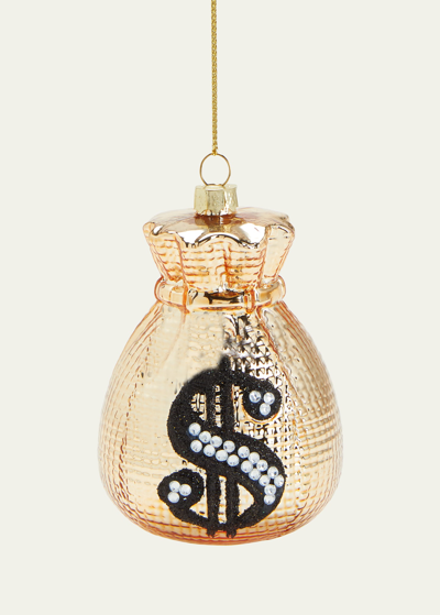 Cody Foster & Co Bag Of Cash Glass Ornament In Assorted