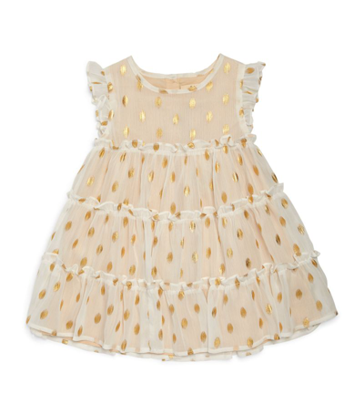Albetta Kids' Frill-trim Tiered Dress (1-4 Years) In White