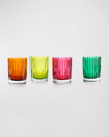 THE MARTHA, BY BACCARAT HARMONIE COLORED DOUBLE OLD-FASHIONED TUMBLERS, SET OF 4