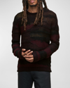 JOHN VARVATOS MEN'S STANLY BICOLOR OPEN-KNIT SWEATER