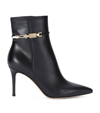 GIANVITO ROSSI LEATHER CARREY HEELED BOOTS 85