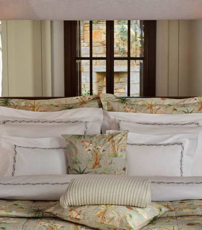 Haremlique Istanbul Bebek Oxford Pillowcase Pair (50cm X 75cm) In Green