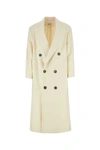 Ami Alexandre Mattiussi Wide-lapels Double-breasted Long Coat In White