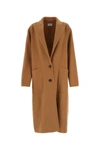 Bally Cappotto In Misto Lana Caramello Donna In Camel