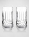 WATERFORD CRYSTAL LISMORE ARCUS HIBALL GLASSES, SET OF 2
