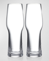 WATERFORD CRYSTAL CRAFT BREW PILSNER GLASSES, SET OF 2