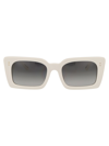 Linda Farrow 0 White Light Gold Grey Gradient Acetate Sunglasses In 07 White Light Gold Grey Gradient