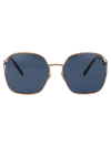 Miu Miu Womens Gold Mu 52ws Square-frame Metal Sunglasses In Zvf1v1 Rose Gold