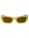 Miu Miu Mu Rectangular Sunglasses, 53mm In Brown / Yellow