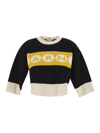 Marni Cropped Jersey With Bold Logo In Multi